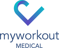 Myworkout medical logo stående farge